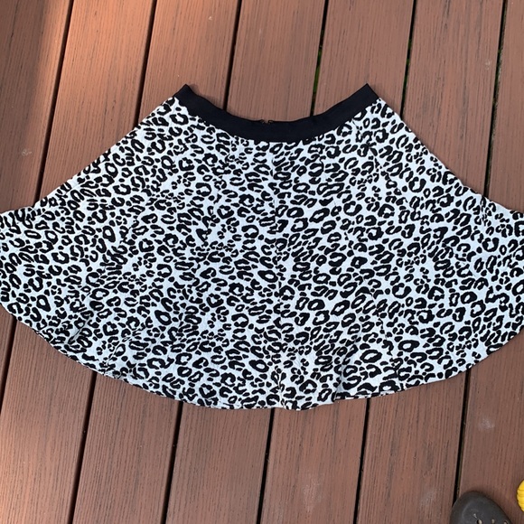 REBECCA TAYLOR SKATER CIRCLE SKIRT LEOPARD OCELOT - Picture 3 of 13